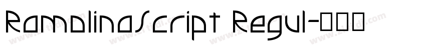 RamolinaScript Regul字体转换